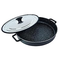 Non-Stick Stovetop Oven Grill Pan with Heat-in Steam-Out Lid, nonstick cookware, 12