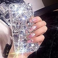 Case for Samsung Galaxy Note 10 Plus Case/Galaxy Note 10 Plus 5G Case (2019),3D Handmade Sparkle Stunning Stones Crystal Diamond Bling Glitter Case(A Full White)