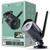 Outdoor Security Camera - 1080p HD, Motion Detection, 2-Way Audio, Night Vision, Weatherproof, Wireless Surveillance System, No Hub Required, 1-Pack