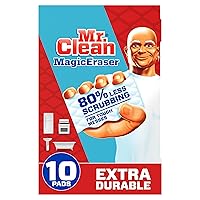 Mr. Clean Magic Eraser, Extra Durable, Shoe, Bathroom, and Shower Cleaner, Cleaning Pads with Durafoam, 10 Count