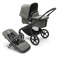 Bugaboo Fox 5 All-Terrain Stroller, 2-in-1 Baby Stroller with Full Suspension, Easy Fold, Spacious Bassinet, Extendable Toddler Seat, One-Handed Maneuverability (Forest Green)