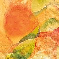 Watercolor Orange Party Napkins - 40 CT | 2 Packs of 20CT Cocktail Napkins in Clementine Design
