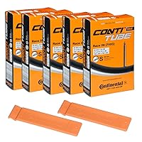 Bicycle Tubes Race 28 700x20-25 S80 Presta Valve 80mm Bike Tube Super Value Bundle (Pack of 5 Conti Tubes & 2 Conti Race tire Lever)