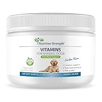 Vitamins for Nursing Dogs to Support Lactation and Post-Natal Recovery, Promote Milk Quality and Healthy Puppies with Calcium, Phosphorus, Magnesium and Zinc, 120 Soft Chews