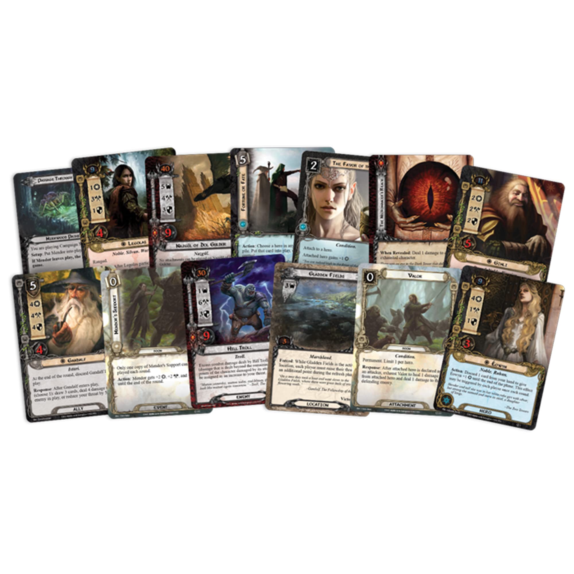 The Lord of the Rings: The Card Game Revised Core Set | Adventure/Cooperative Game for Adults and Teens | Ages 14+ | 1-4 Players | Average Playtime 30-120 Minutes | Made by Fantasy Flight Games