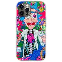 Compatible with iPhone 13/14 Case Rick Stream Adult Swim and Morty On The Green Soft TPU Flexible Protection Phone Case Cover