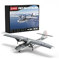 WW2 Airplane PBY-5A Catalina Building Blocks Sets, Military Building Toy, Collectible WWII Air Force Gift for Adults (364PCS)