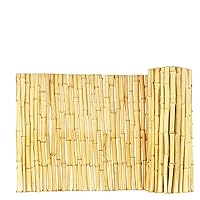Natural Bamboo Fencing Decorative Rolled Fence Panel 0.75 in D x 3 ft H x 8 ft L