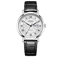 Rotary Men's Windsor | Silver Dial | Black Leather Strap GS05420/22