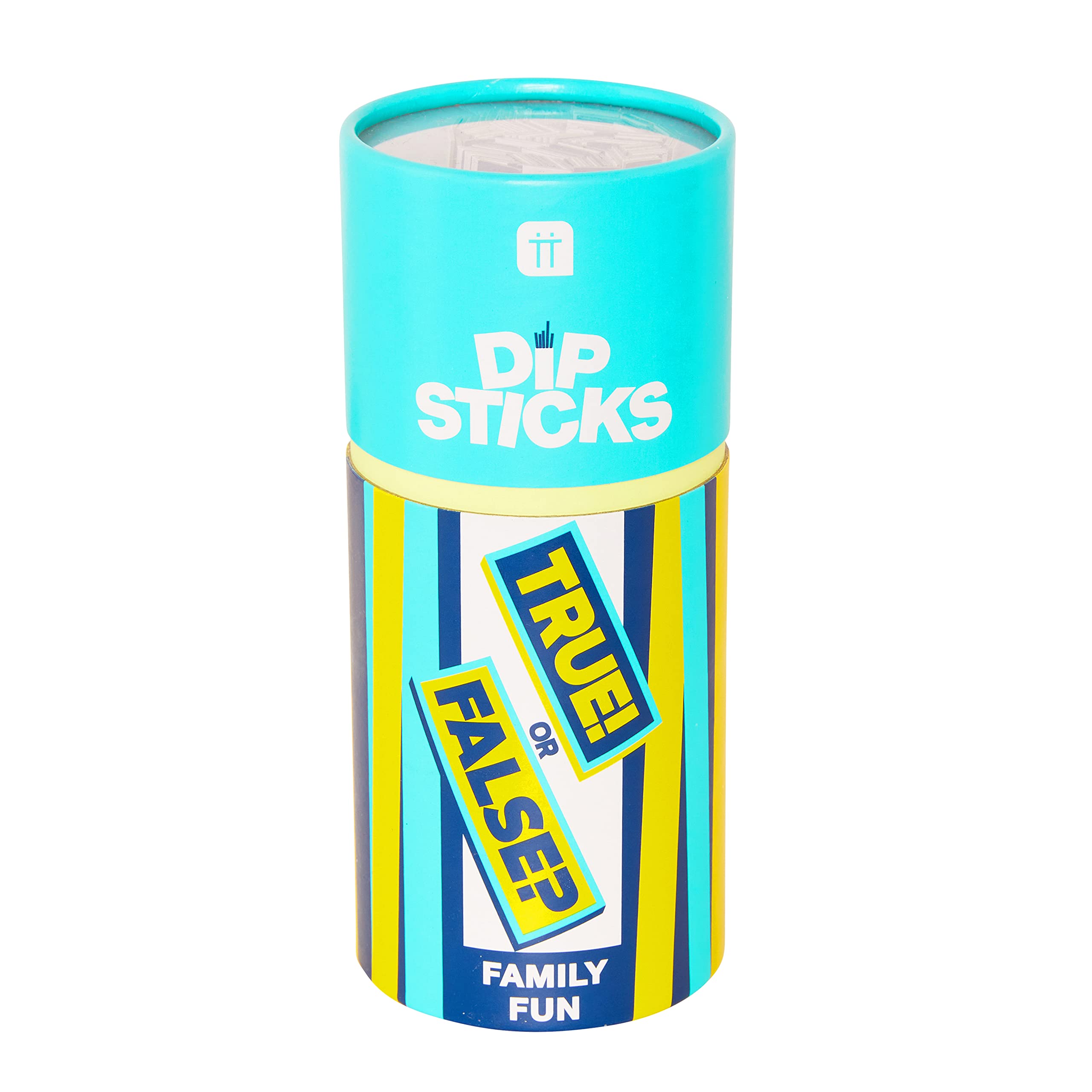 Talking Tables Dipsticks True or False Trivia Quiz Game for Kids and Adults | Questions for Whole Family, Present, Stocking Stuffer,Blue,Game-DIP-TRUEFALSE
