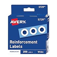 Avery Self-Adhesive Hole Reinforcement Stickers, 1/4