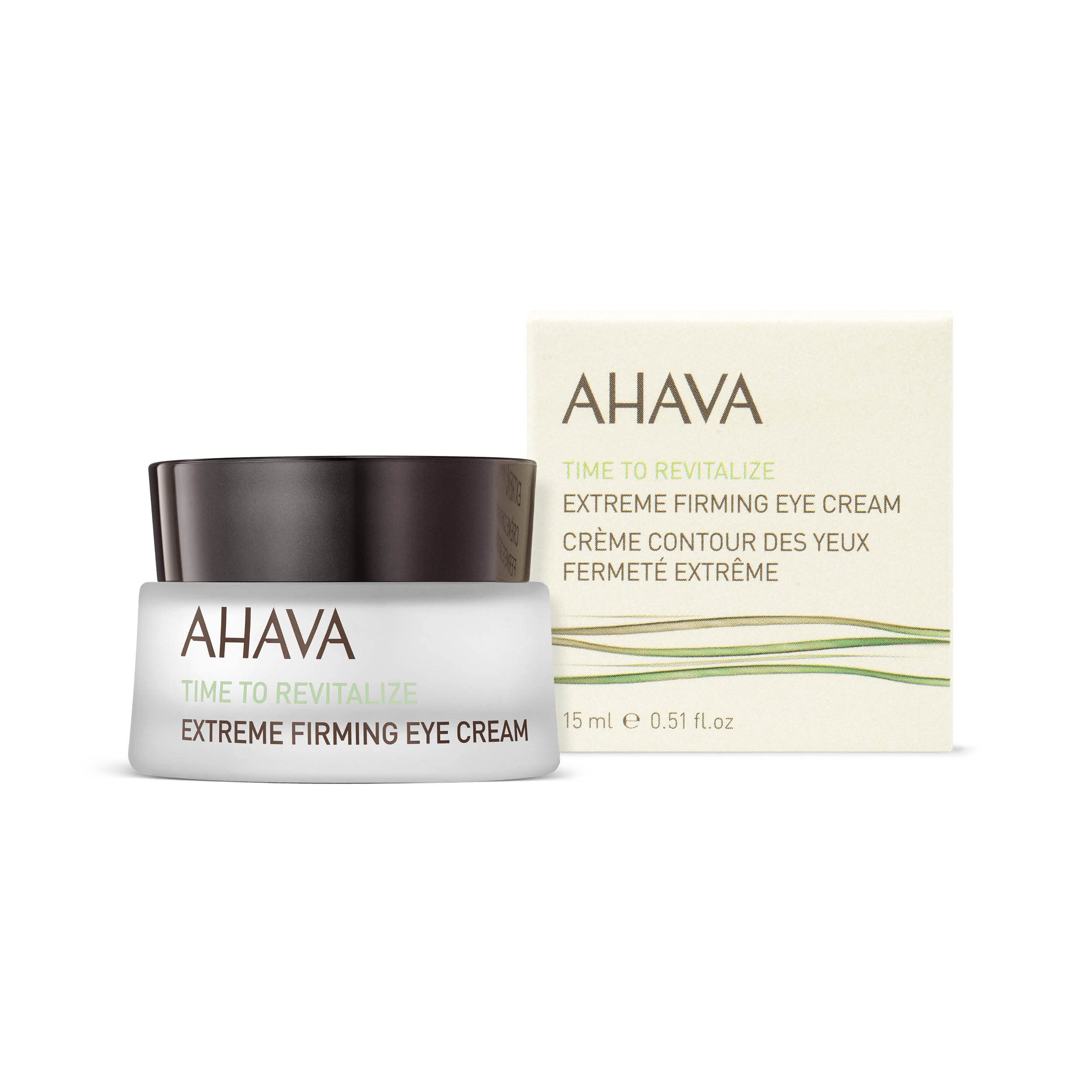 AHAVA Extreme Firming Eye Cream - Firms, Hydrates, Smoothes & Reduce Wrinkles of Eye Area, Enriched with Extreme Complex, Exclusive Dead Sea Osmoter, Peptides, Hyaluronic Acid & Shea Butter, 0.5 Fl.Oz