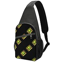 Tribal Hawaiian Kanaka Maoli Small Sling Bag Cute Crossbody Backpack Print Chest Daypack for Men Women