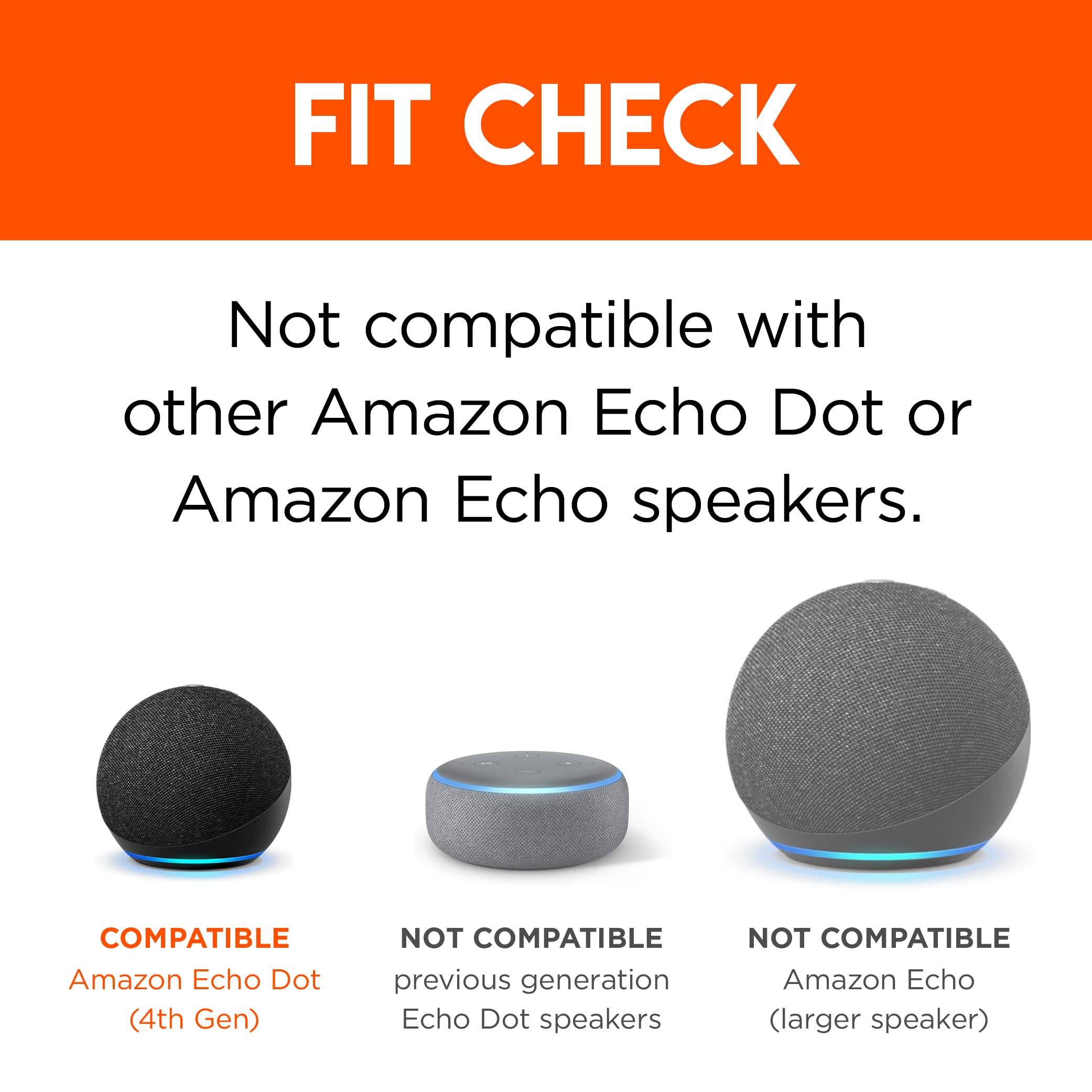 Made For Amazon Outlet Hanger, Black, for Echo Dot (4th generation)