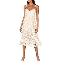 Dress the Population Women's Layla Sweetheart Fit and Flare Midi Dress