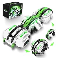 BAZADER RC Cars with LED Lights - Remote Control Car Snake 360° Roll Toys, Birthday for Kids Age 7 8 9 10 11+ Year Old, 2 Batteries 60+min, Indoor/Outdoor Toys for 6-12 yr Teen Boys