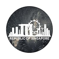 50 Pcs Republic of Singapore Skyline Vinyl Stickers City Skyline Stickers Pack City Scenery Peel and Stick Sticker Labels Stickers for Laptop Skateboard Phone Computer Luggage 2inch