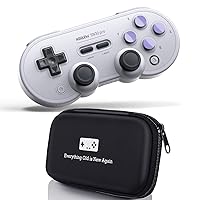 8Bitdo SN30 Pro Bluetooth Gamepad (SN Edition) Bundle - Includes Bonus Carrying Case - Switch, PC, Mac OS, Android