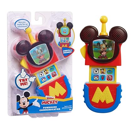 Disney Junior Mickey Mouse Funhouse Communicator with Lights and Sounds, Officially Licensed Kids Toys for Ages 3 Up, Gifts and Presents by Just Play