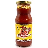 Ciliegino Sicilian Chunky Cherry Tomato Arrabbiata Pasta Sauce Imported from Sicily Italy, All Natural, 12.34 oz