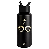 Simple Modern Harry Potter Water Bottle with Straw Lid Insulated Stainless Steel Metal Thermos | Gifts for Women Men Reusable Leak Proof Flask | Summit Collection | 32oz Harry Potter Glasses