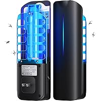 Flying Insect Trap Plug in Mosquito Bug Zapper Indoor Gnat Moth Catcher with 9W Night UV Light, 10 Sticky Glue Board Refills for Home Office