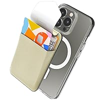 Sinjimoru Privacy Cover Magnetic Card Holder, Magnetic Phone Wallet Stick on as Credit Card Holder for MagSafe Compatible with iPhone 15 14 13 12 Series. M-Flap