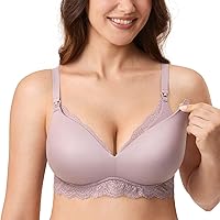 MOMANDA Women's Nursing Bras for Breastfeeding Smoothing Lace Nursing Bra Wireless Maternity Pregnancy Bralette