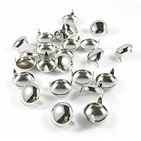Nailheads Spots Studs 2 Prong 16MM Round; Steel with Nickel Finish; 100 Pcs