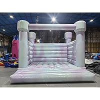 Commercial Tie Dye Bounce House Kids Jumping Castle All PVC Vinyl Bounce House Castle for Wedding, Birthday, Celebratory (13x13ft with Blower)