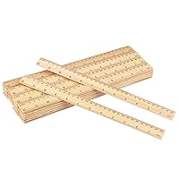 144 Packs Wooden Rulers, 12 Inch Double Sided Wood School Ruler for Home, Student, Office Use, 2 Scale,by,GNIEMCKIN