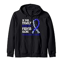 In This Family Nobody Fights Alone Hydrocephalus Zip Hoodie