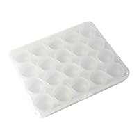 PMC Supplies LLC Plastic Tray Storage Box w/ 24 Removable Round Compartments - 6-1/2