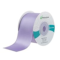 Restaurantware - Gift Tek 10 Yards x 1.5 Inch Satin Ribbon, 1 Single Faced Fabric Ribbon - Wide, Vibrant, Orchid Purple Polyester Ribbons, Solid Colored, for Gift Wrapping, Crafts, Weddings, Parties