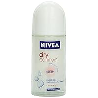 Nivea Dry Comfort Deodorant Roll-On, 1.7 Fluid Ounce (Pack of 2)