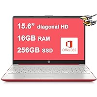 HP Flagship Notebook 15 Laptop 15.6” Diagonal HD Display Intel Pentium Gold 6405U 16GB RAM 256GB SSD Intel UHD Graphics HDMI USB-C Webcam Win10 + HDMI Cable
