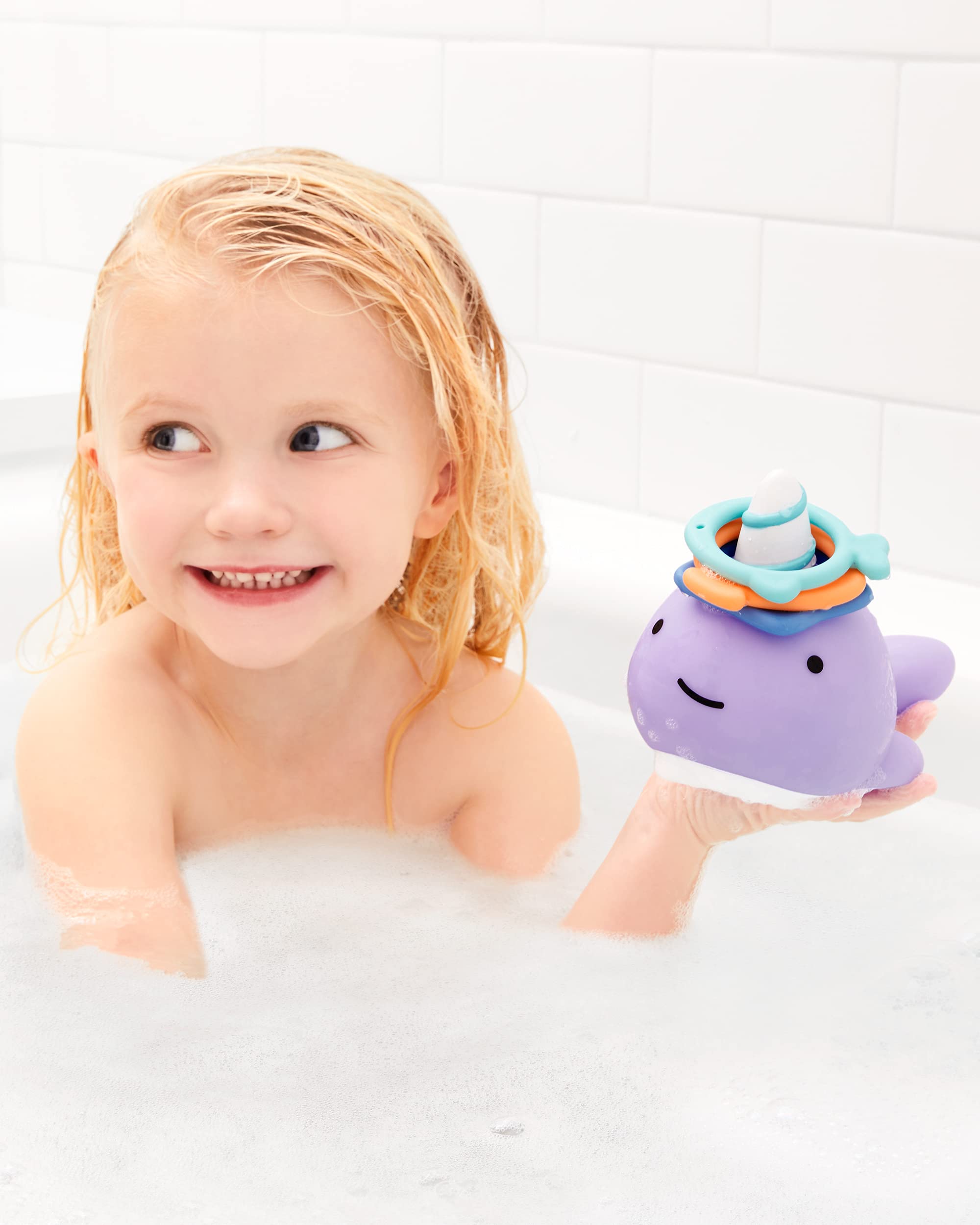 Skip Hop Baby Bath Toy, Zoo Narwhal Ring Toss