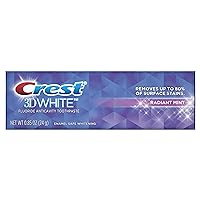 Crest 3d White Whitening Toothpaste, Radiant Mint, 0.85 Ounce (pack Of 36)