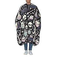 55x66 Inch Salon Cape With Snap Closure Goth-Witch-Creepy-Halloween Adult Hair Cutting Cape Barber Cape