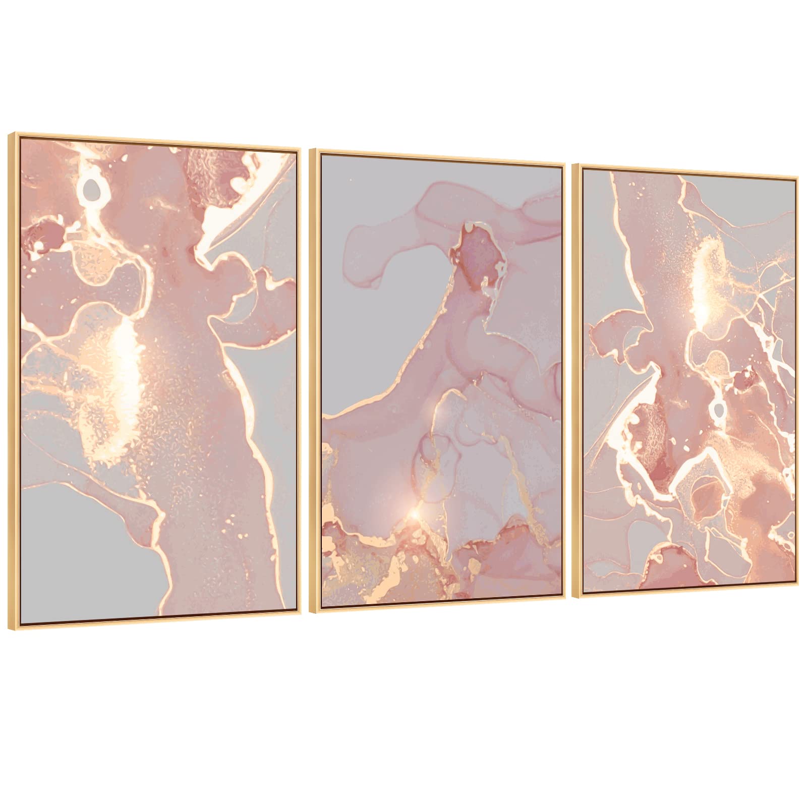 Mua MOUDAMION Pink and Rose Gold Wall Decor, Abstract Canvas Wall ...