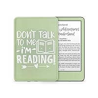 Compatible with Amazon Kindle Skin, Decal for Kindle Wrap Don't Talk to Me I'm Reading, Matcha Green Color (Paperwhite Gen 10)