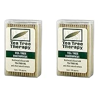 Tea Tree Therapy - Tea Tree & Menthol Toothpicks (100 Count) (2-Pack)