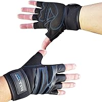 F4W Weightlifting Glove with Wrist Support - Gloves for Workout, Weight Lifting Cross Training and Crossfit - Men and Women