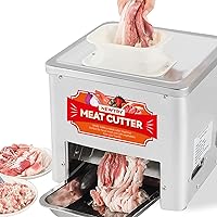 NEWTRY Commercial Meat Cutter Machine, 2.5mm Blade, Save Time, Easy to Clean, Slices Strips Cubes 3 in 1, 110V US Plug