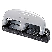 Bostitch Office EZ Squeeze 3-Hole Punch, 20 Sheet Capacity, Reduced Effort, No Jam Technology , Silver , 2