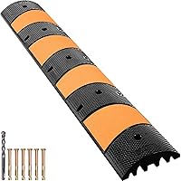 VEVOR Rubber Speed Bump, 1 Pack 2 Channel Speed Bump Hump, 72.8