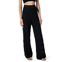 The Drop Women's Diza Pull-On Flare-Leg Crochet Pant