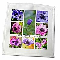 Taiche - Collage - Anemone Flower - I Am So Sorry for Your Loss - Towels (twl-375716-3)