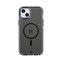 Tech21 Evo Check case for iPhone 15 Plus - Compatible with MagSafe - Impact Protection Case - Smokey/Black
