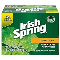 Irish Spring Original Scent Bar Soap 3.2 oz. Pack of 2